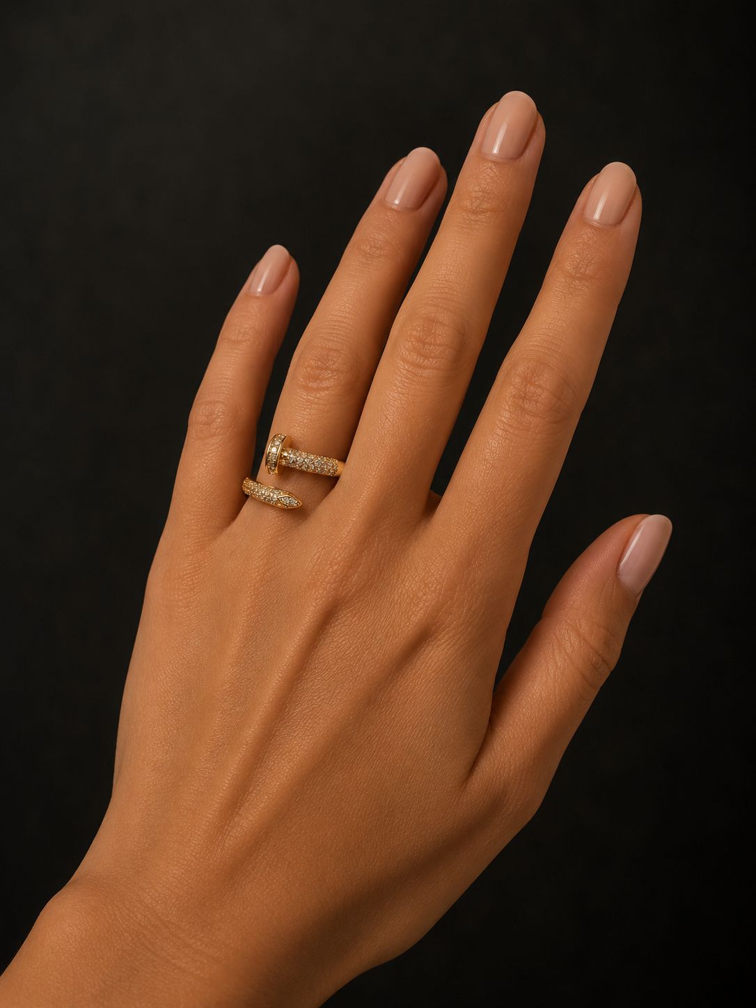 Inel Lille placat cu aur 14k