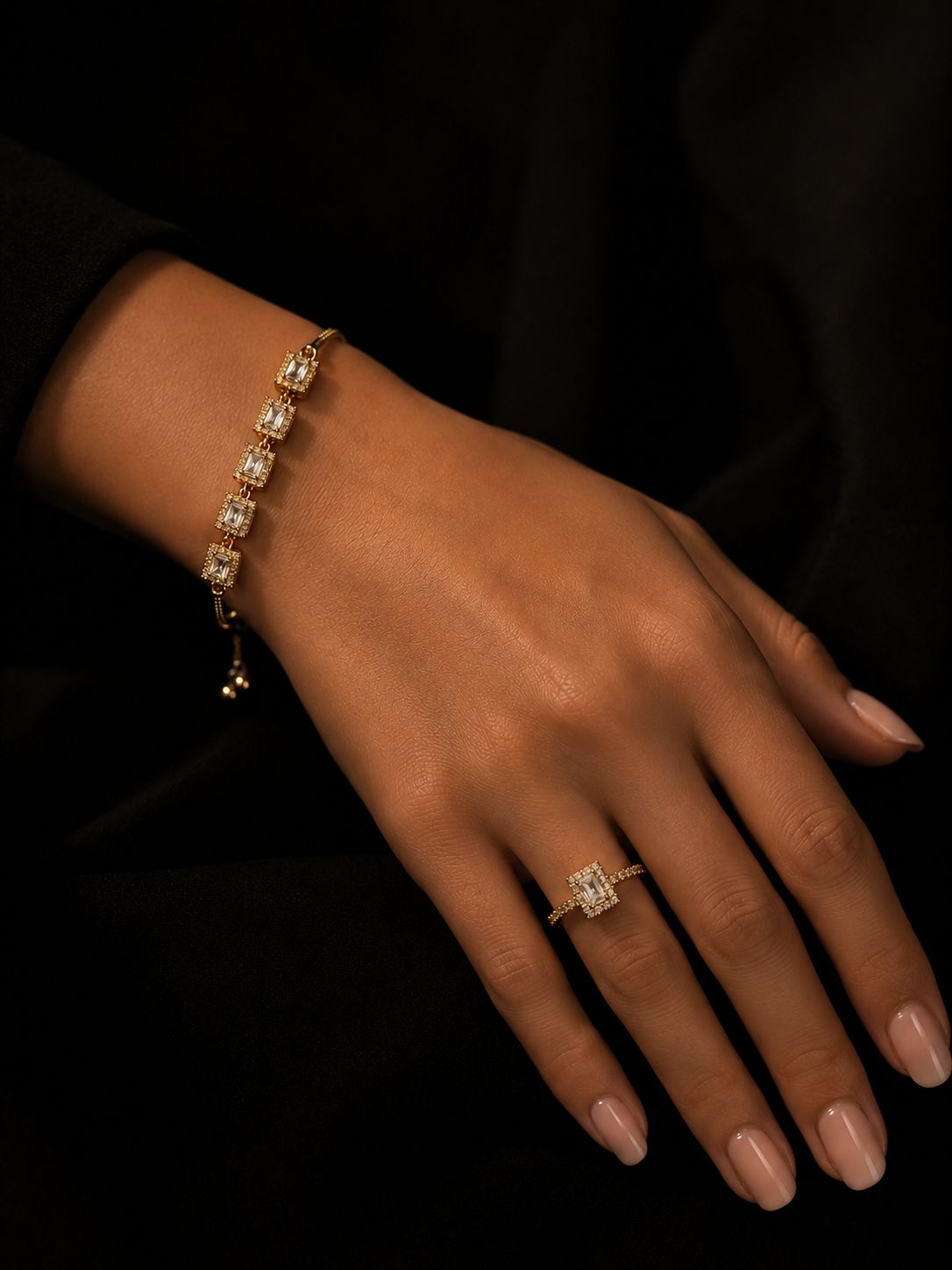 Set Amalfi placat cu aur 14k