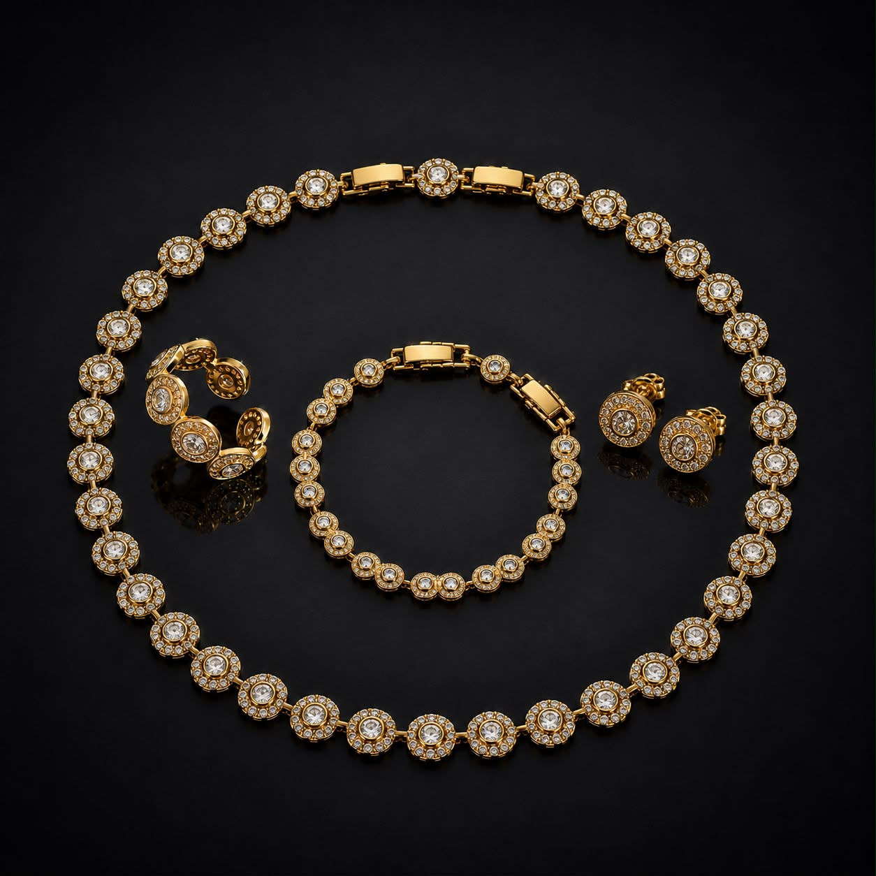 Set Venice Full placat cu aur 18k 4 piese