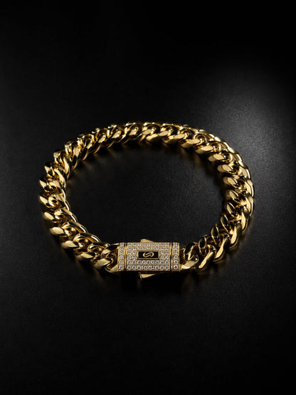 Bratara Monaco 8mm placata cu aur 18k