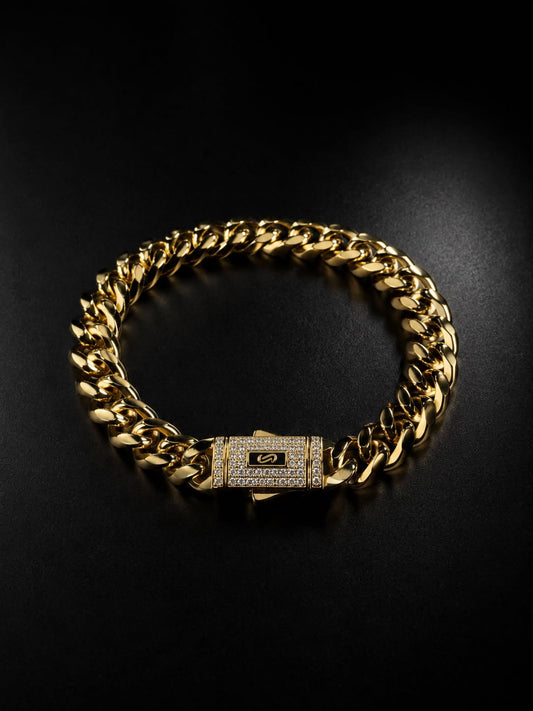 Bratara Monaco 8mm placata cu aur 18k