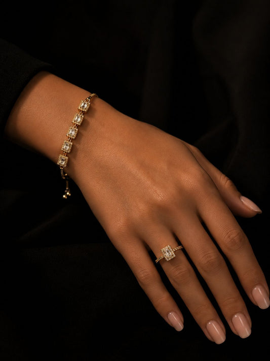Set Amalfi placat cu aur 14k