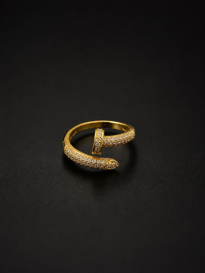 Inel Lille placat cu aur 14k