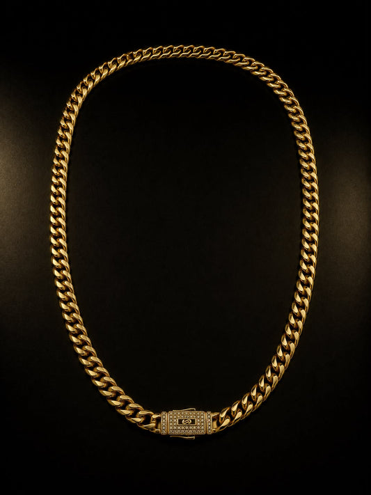 Colier Monaco 6mm placat cu aur 18k
