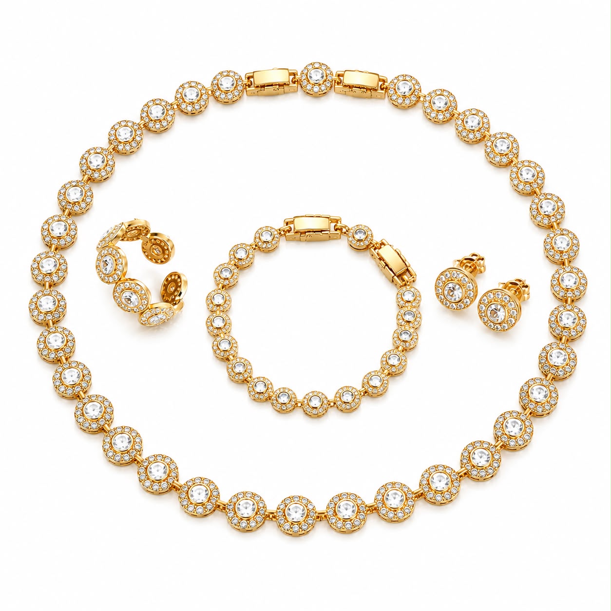 Set Venice Full placat cu aur 18k 4 piese