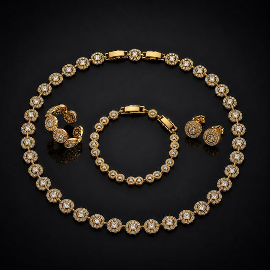 Set Venice Full placat cu aur 18k 4 piese