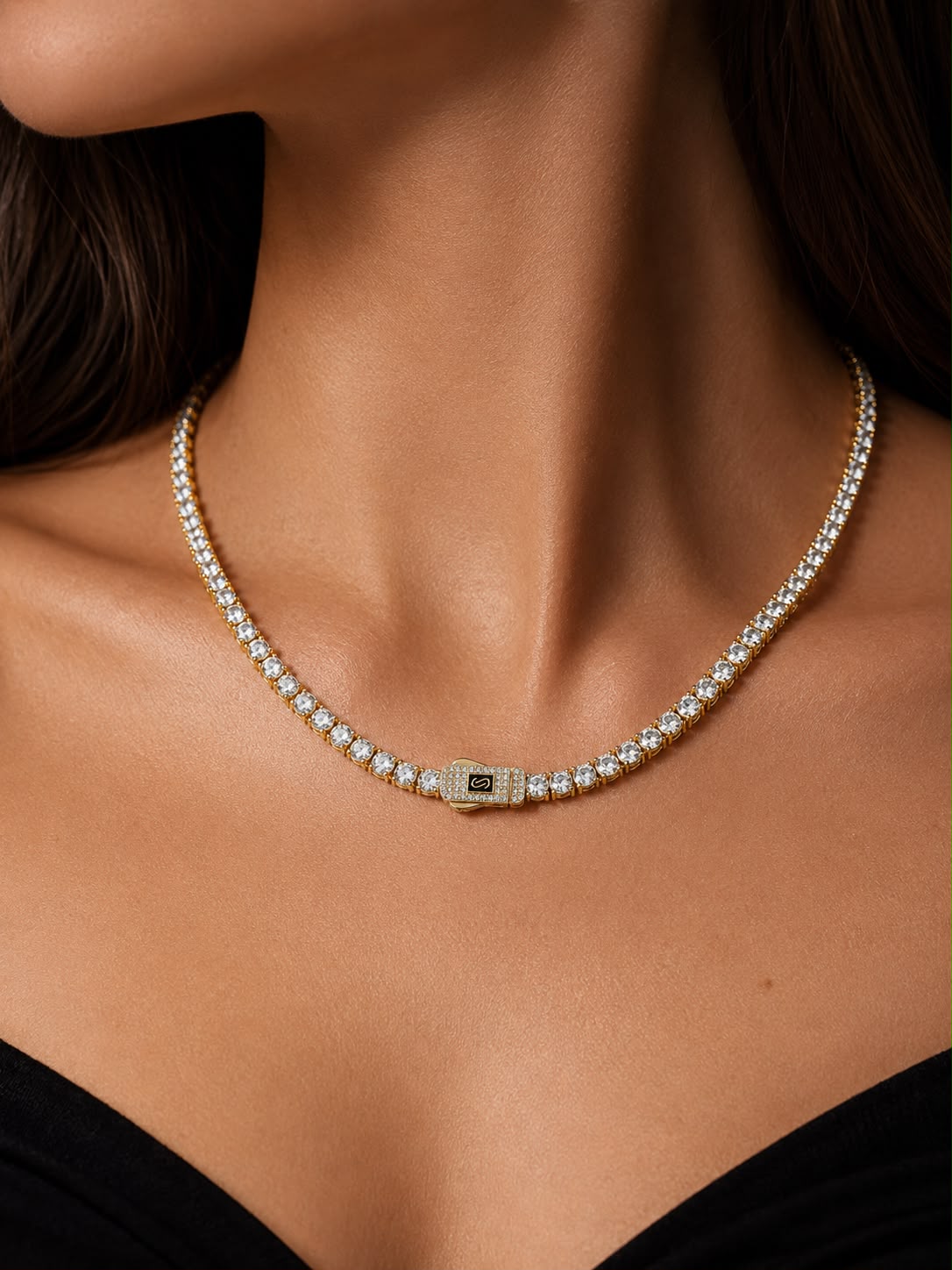 Colier Monaco Diamond placat cu aur de 18K