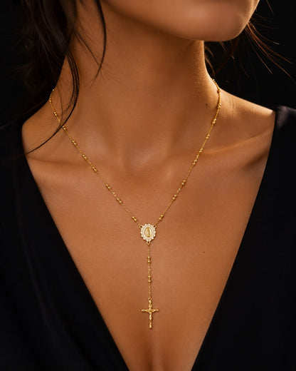 Colier Santa Maria placat cu aur de 14k