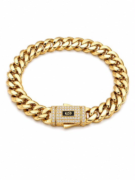 Bratara Monaco 8mm placata cu aur 18k