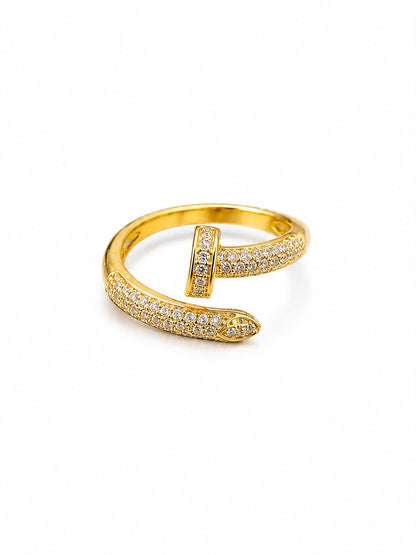 Inel Lille placat cu aur 14k