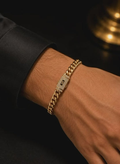 Bratara Monaco 8mm placata cu aur 18k