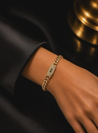 Bratara Monaco 8mm placata cu aur 18k