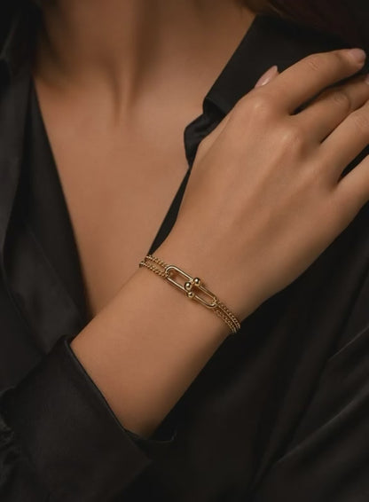 Bratara Evora placata cu aur 14k